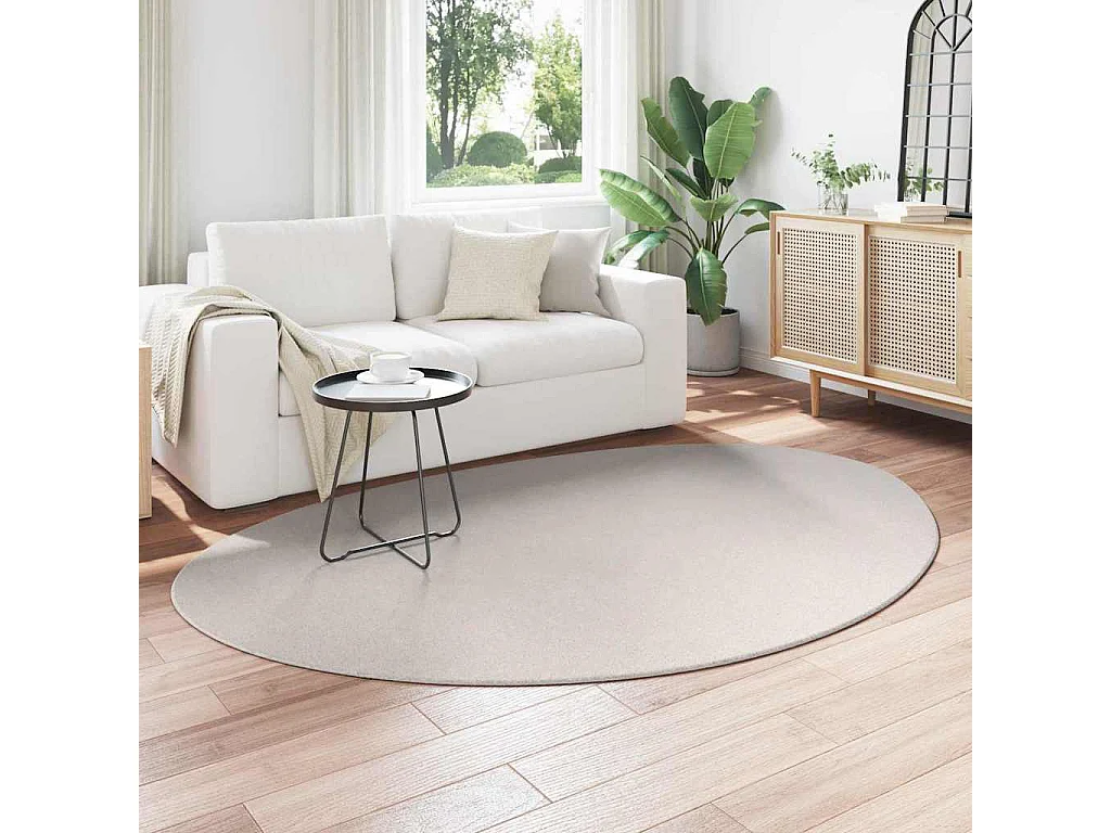 Alfombra color arena 160 x 230 cm Poliéster