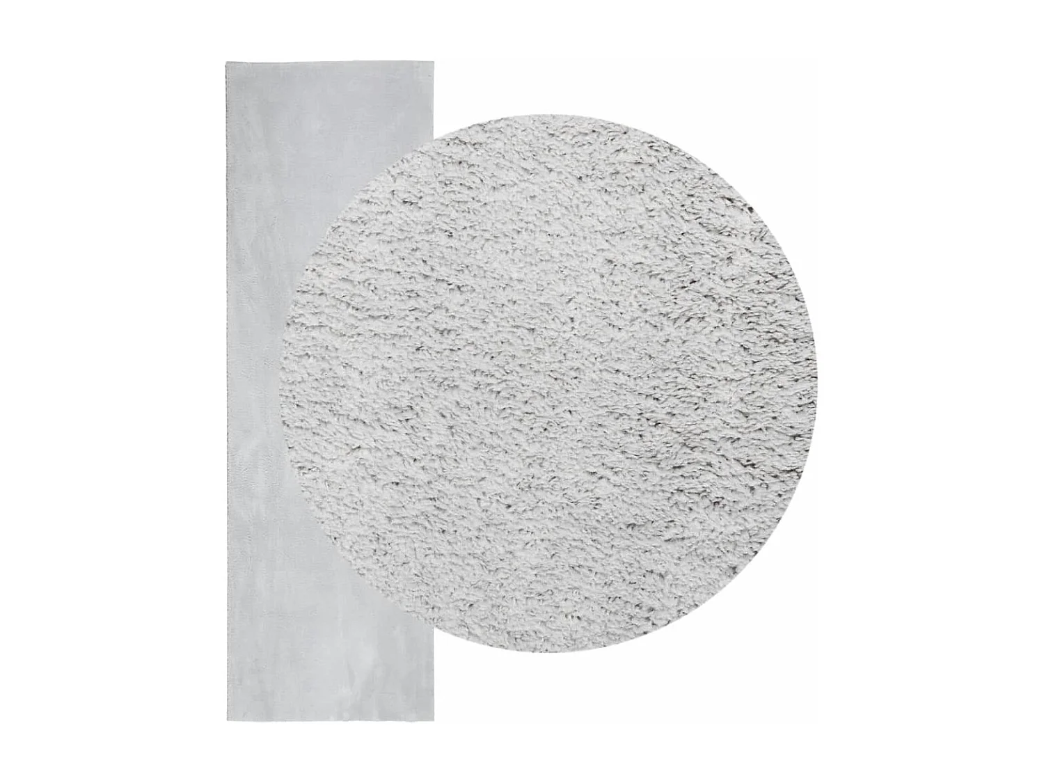 Tapis HUARTE à poils courts doux et lavable gris 80x250 cm