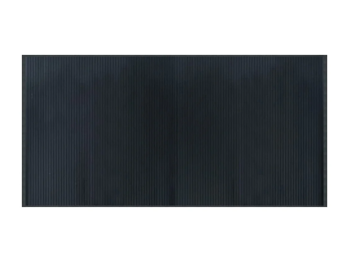 Alfombra rectangular gris 100x200 cm bambú