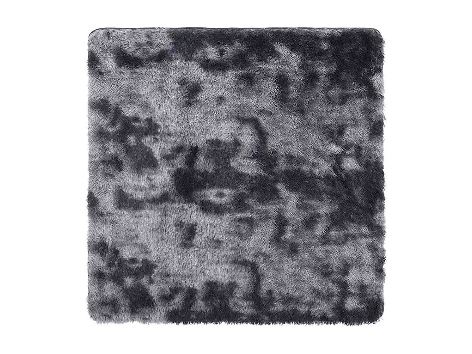 Alfombra de pelo largo NAVARRA gris oscuro 120x120 cm