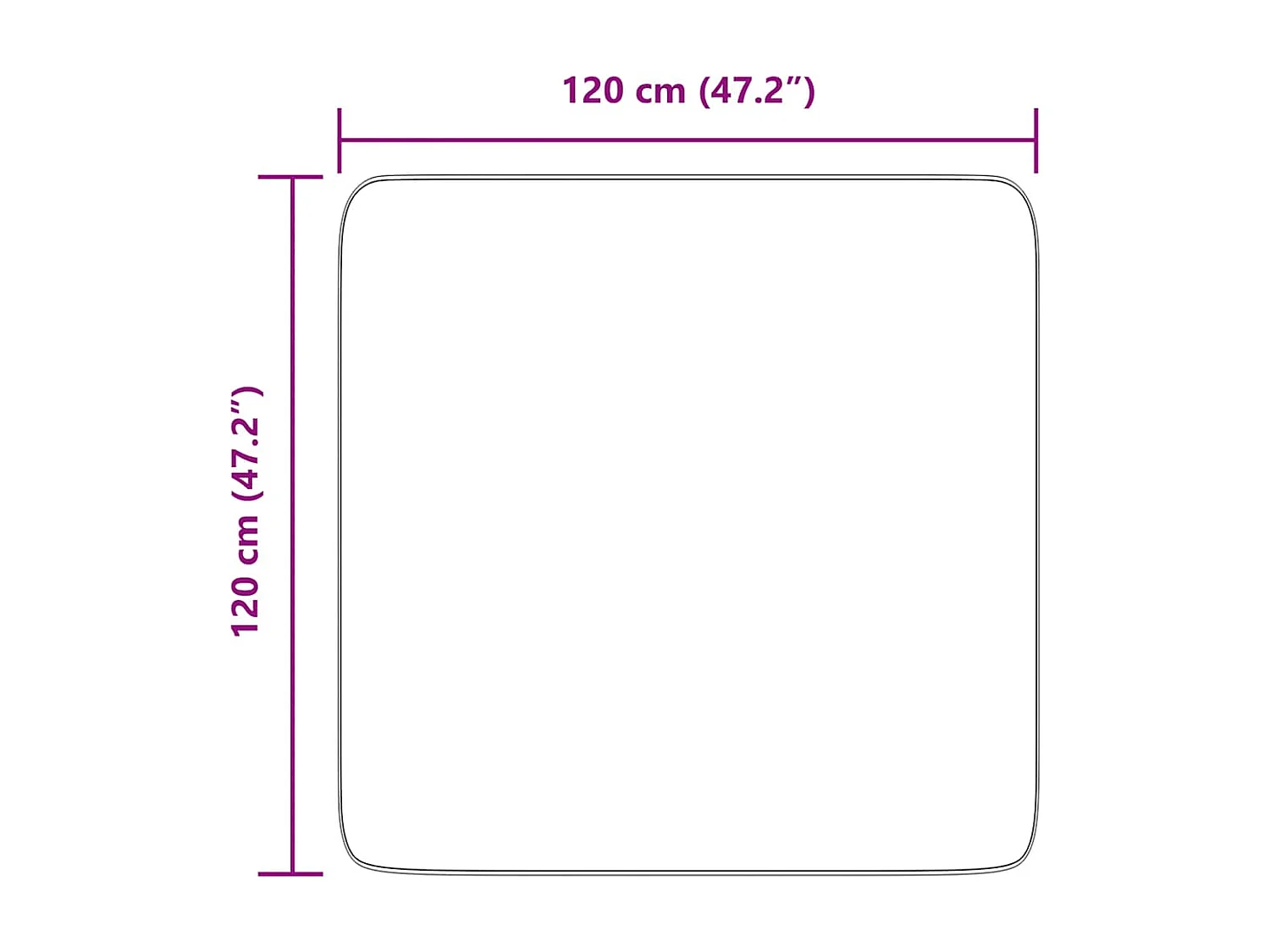 Alfombra de pelo largo NAVARRA gris oscuro 120x120 cm