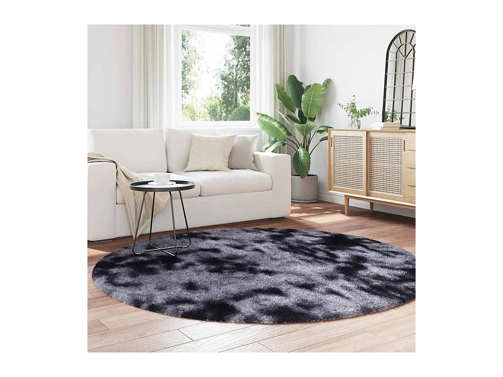 Tappeto shaggy a pelo lungo NAVARRA grigio scuro 200x200 cm