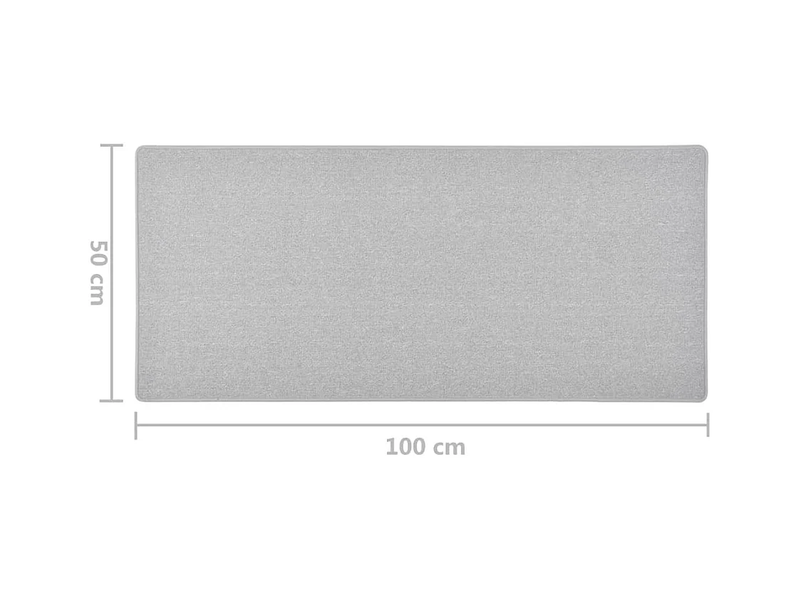Tapis de couloir Gris clair 50x100 cm