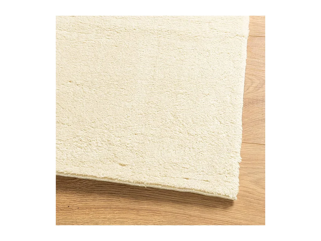 Tapis HUARTE à poils courts doux et lavable crème 80x200 cm