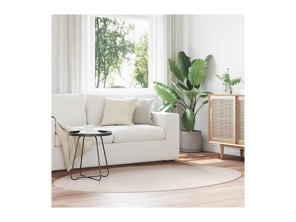 Tapis Couleur sable 140 x 200 cm Polyester