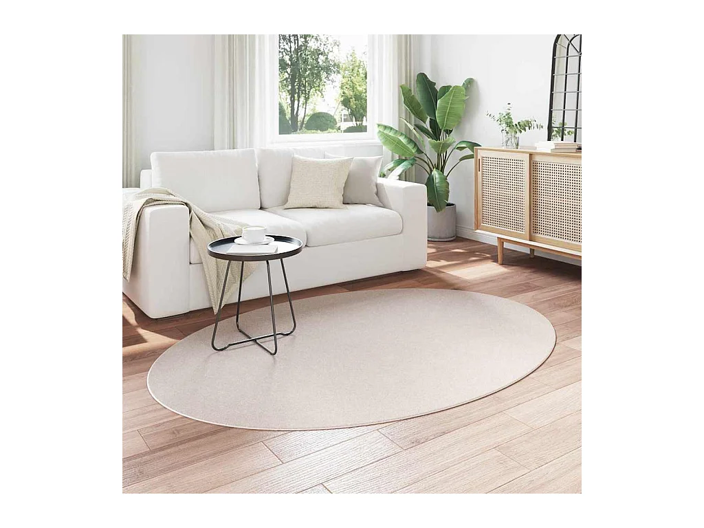 Tapis Couleur sable 140 x 200 cm Polyester