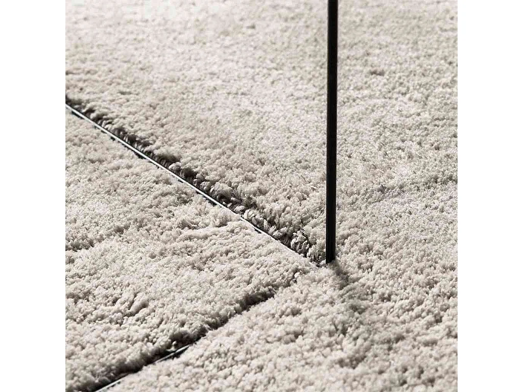 Zandkleurig vloerkleed 140 x 200 cm Polyester