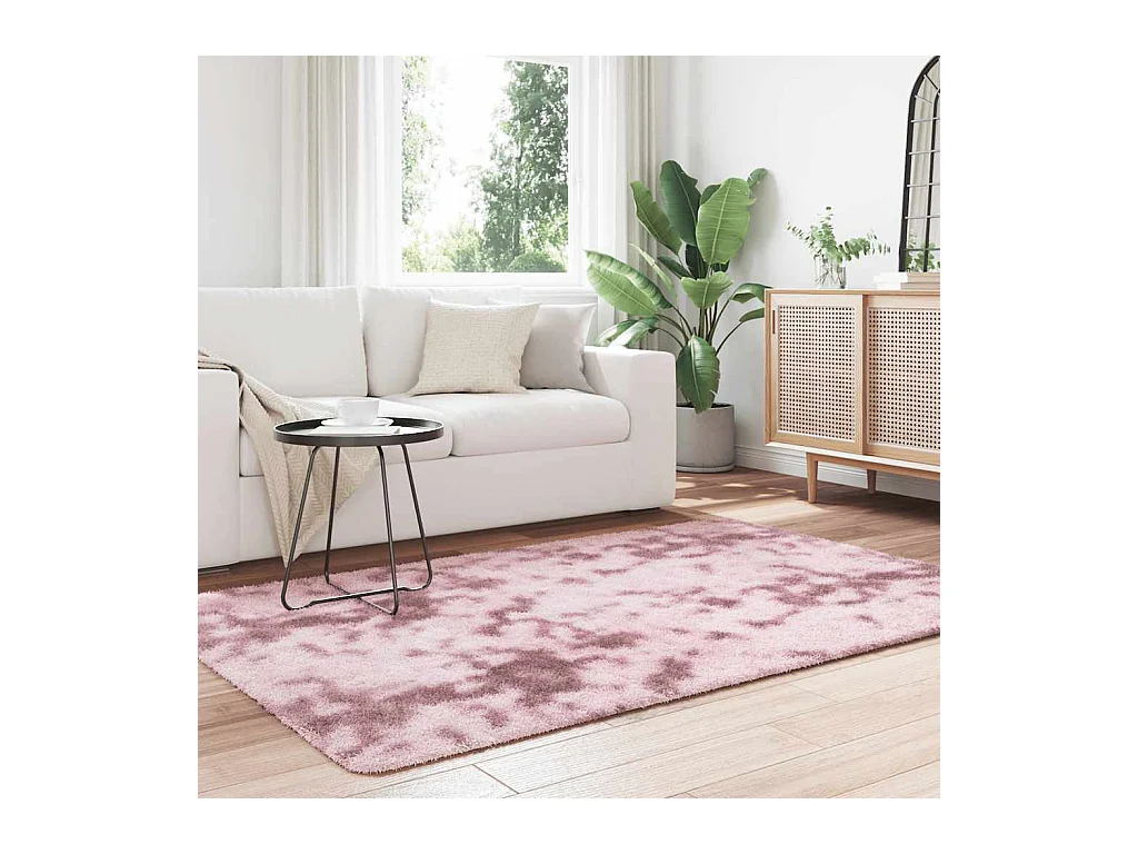 Tappeto shaggy a pelo lungo NAVARRA rosa cipria 130x200 cm