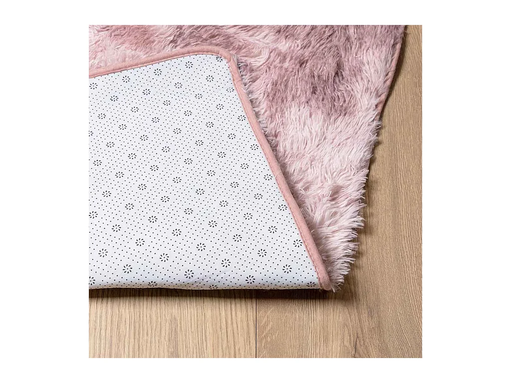 Tapis Shaggy à poils longs NAVARRA rose poudré 130x200 cm