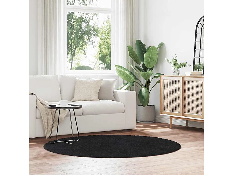 Tappeto NAVARRA nero shaggy 160x160 cm poliestere