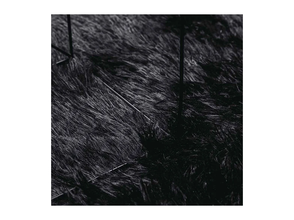 Tappeto NAVARRA nero shaggy 160x160 cm poliestere