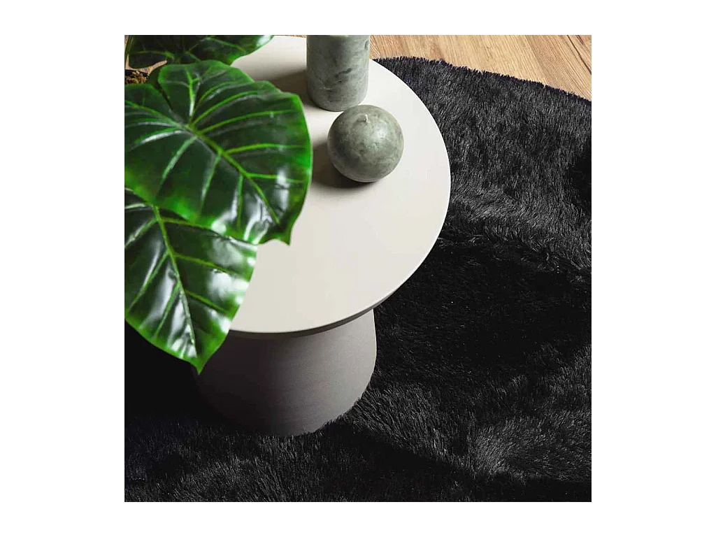 Tappeto NAVARRA nero shaggy 160x160 cm poliestere