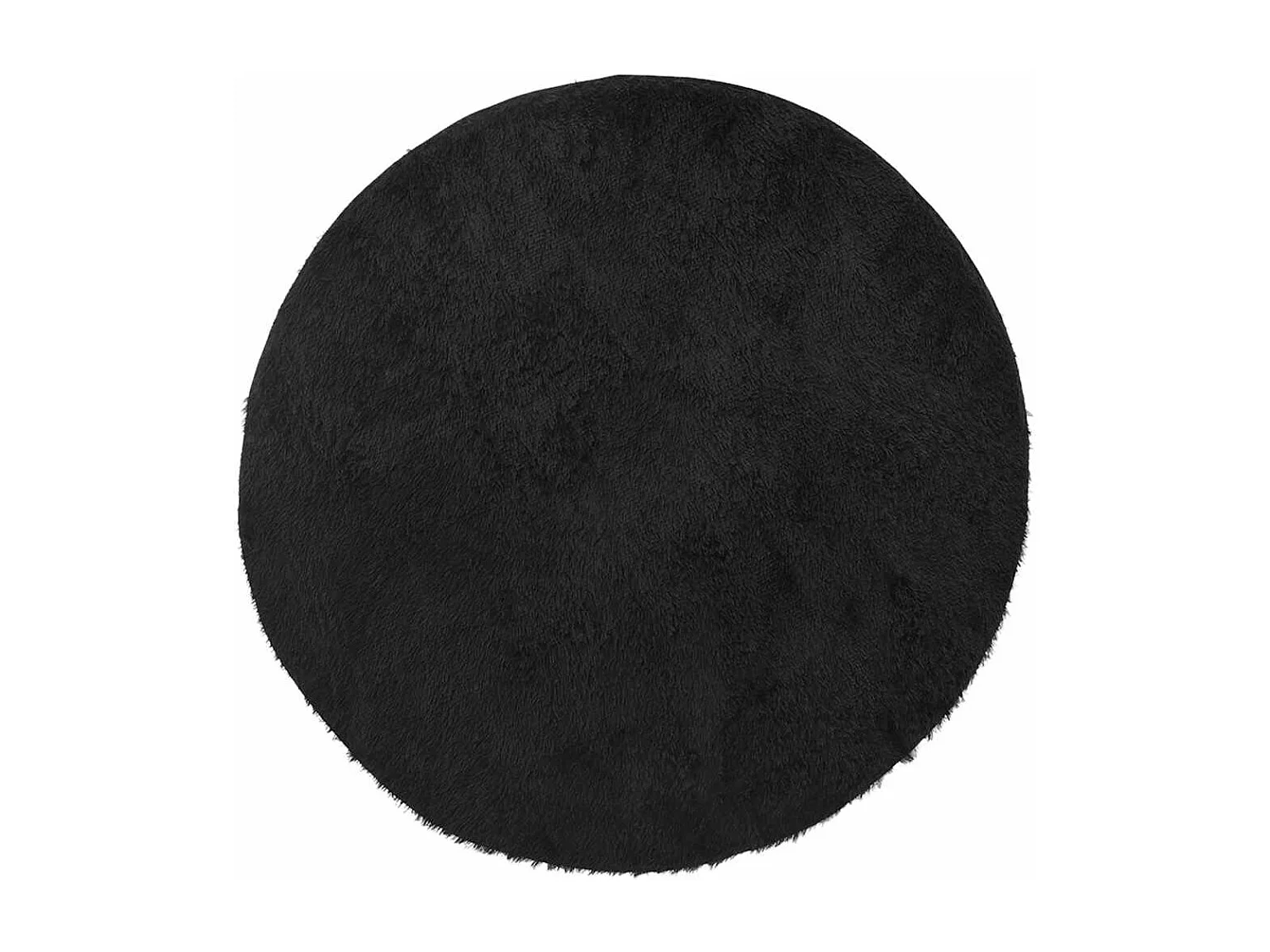 Tapis shaggy à poils longs NAVARRA noir 160x160 cm polyester