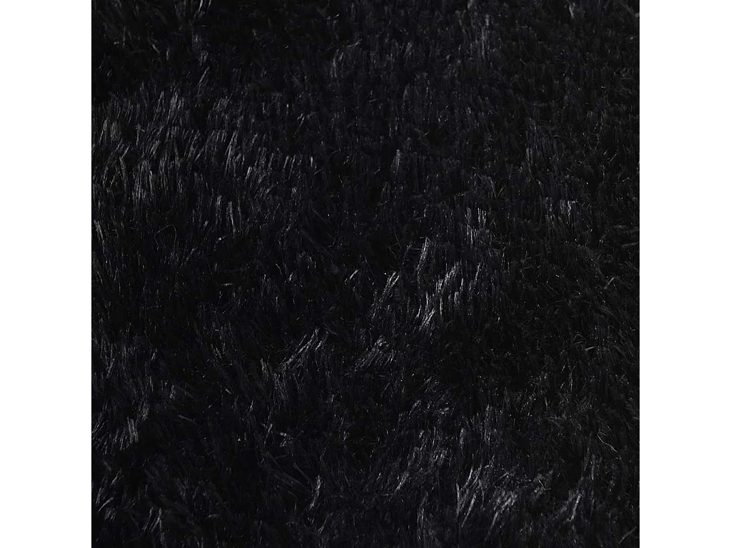 Tapis shaggy à poils longs NAVARRA noir 160x160 cm polyester