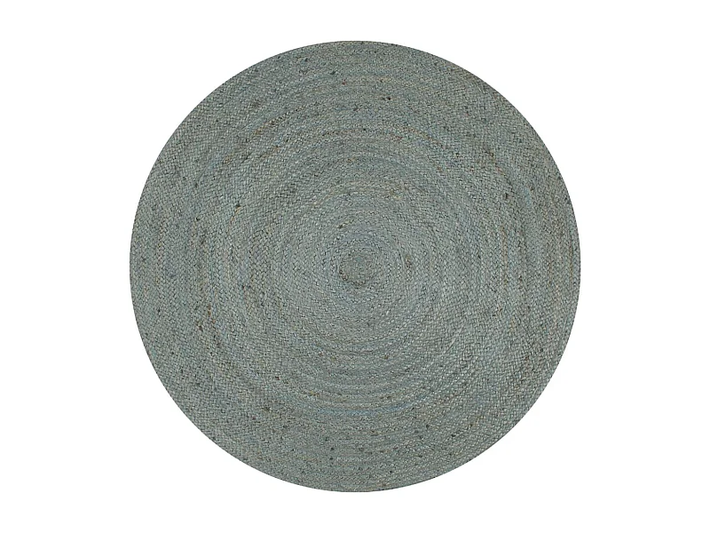 Tappeto rotondo in juta fatto a mano 120 cm verde oliva