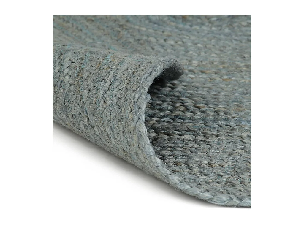 Tappeto rotondo in juta fatto a mano 120 cm verde oliva