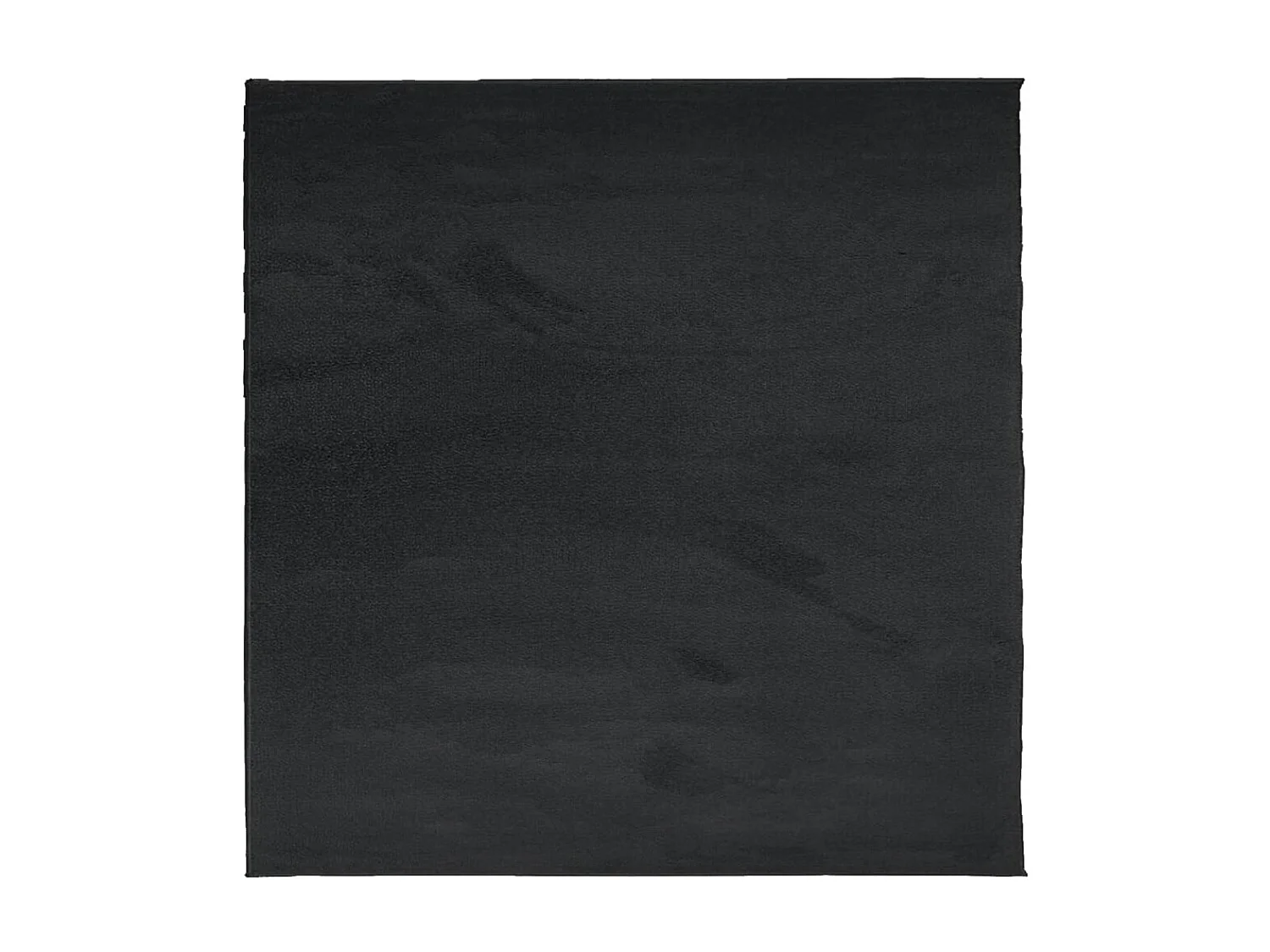 Tapis OVIEDO à poils courts noir 120x120 cm