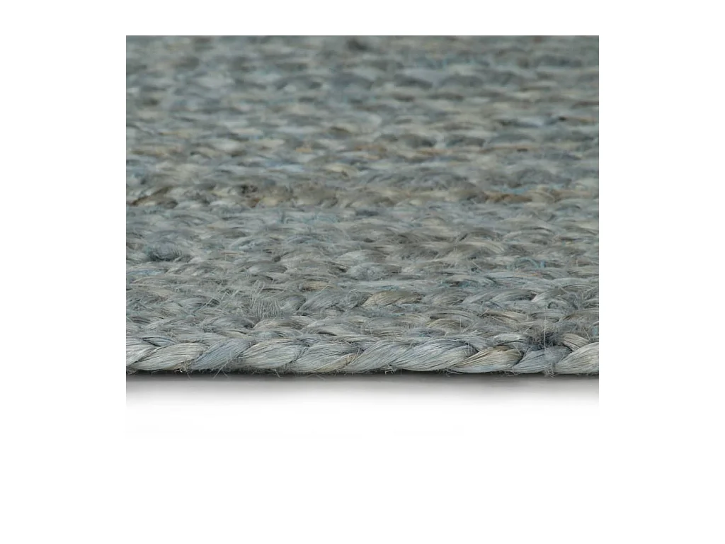 Alfombra redonda de yute hecha a mano de 90 cm color verde oliva