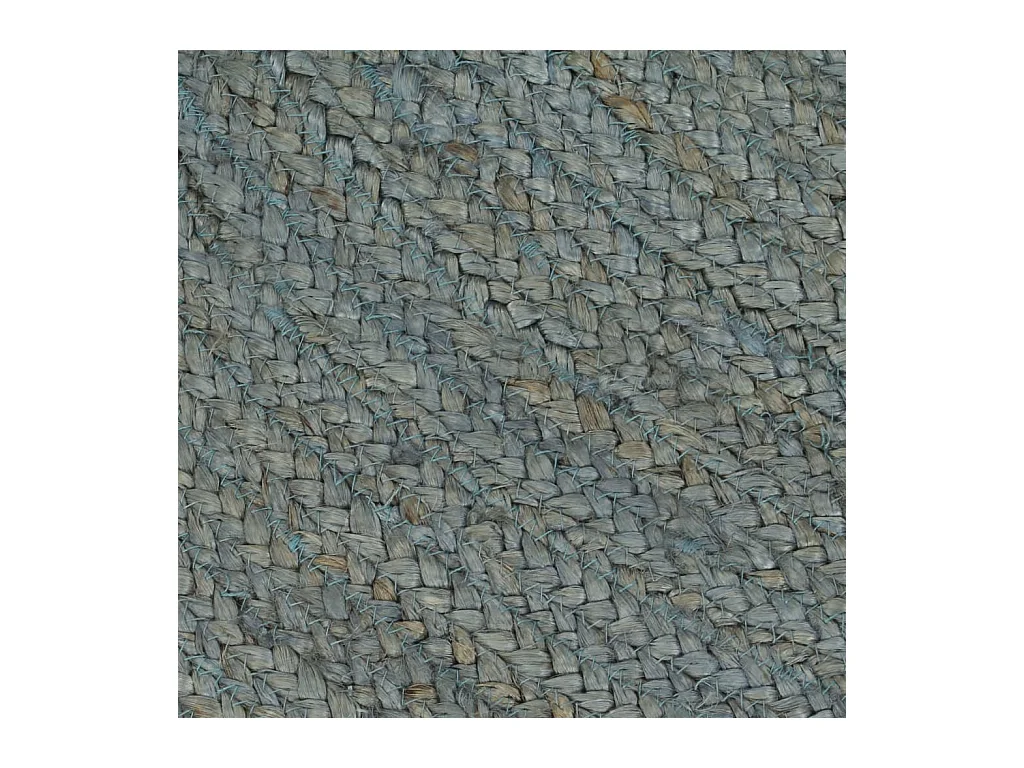 Alfombra redonda de yute hecha a mano de 90 cm color verde oliva