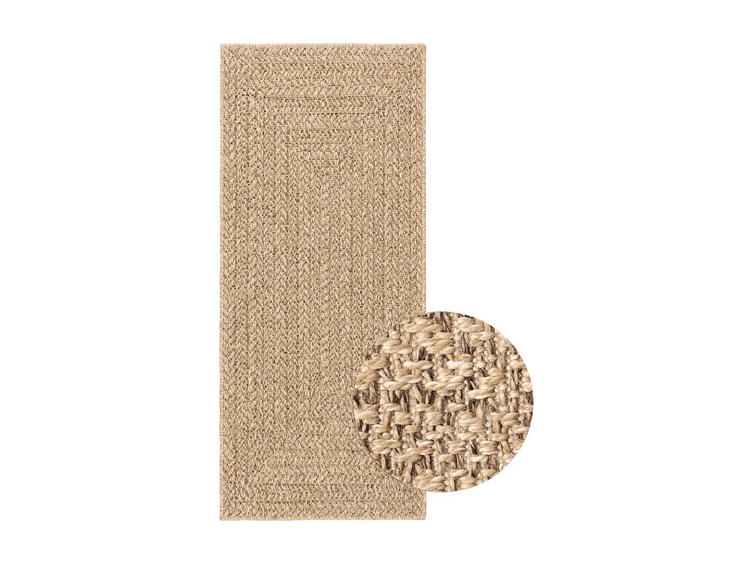 Alfombra ZIZUR 80x200 cm efecto yute para interior y exterior