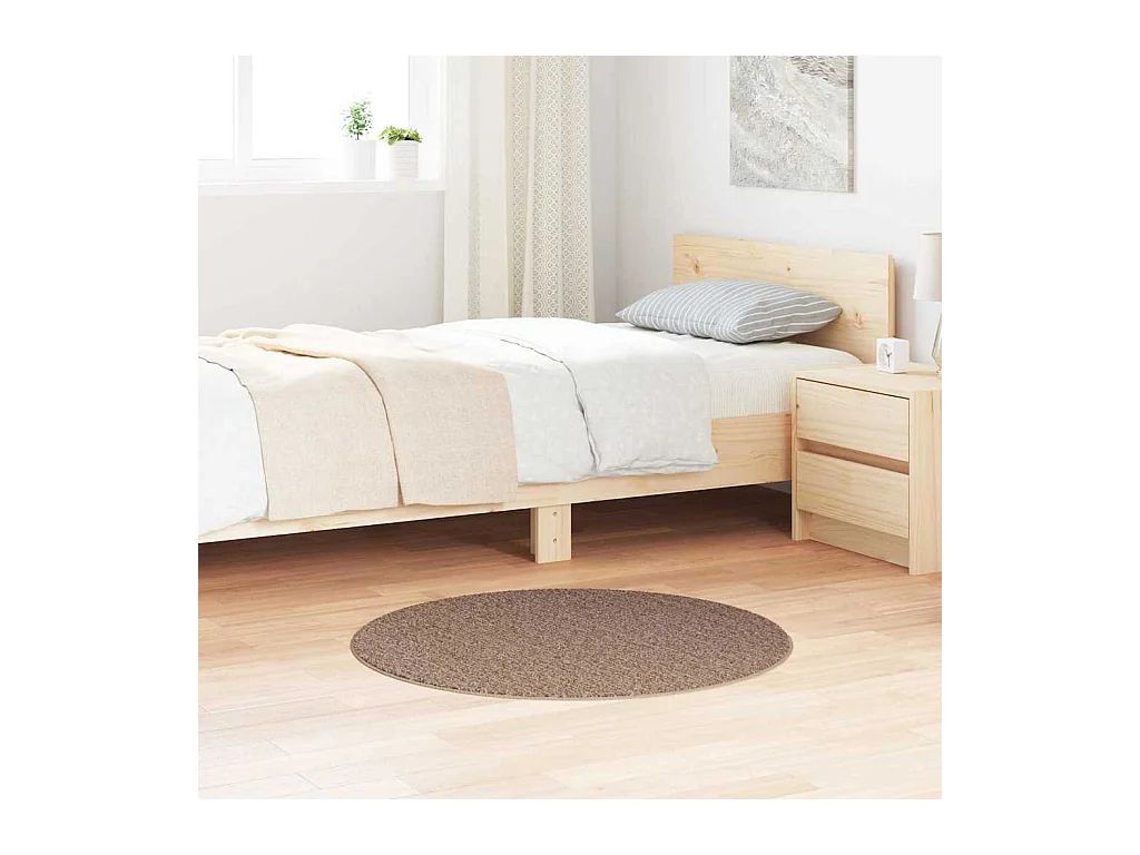 Tapis Marron 90 x 90 cm Polypropylène