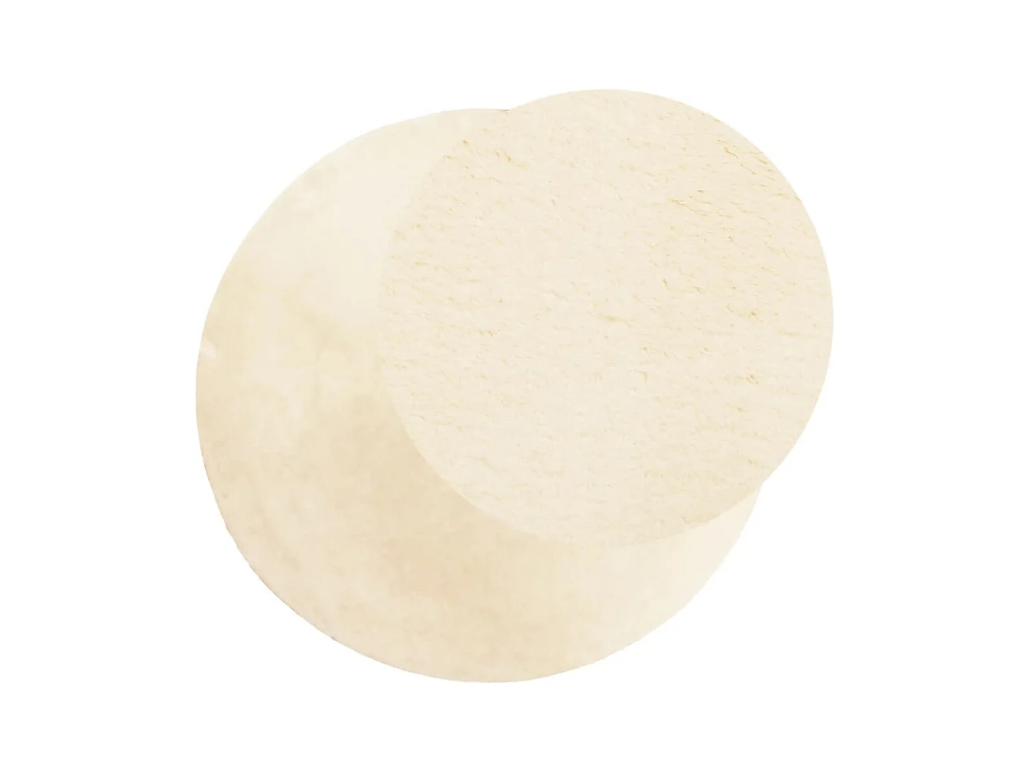 Tapis HUARTE à poils courts doux et lavable crème Ø 160 cm