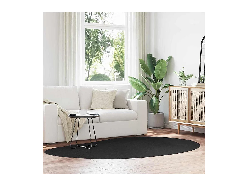 Tappeto nero 160 x 230 cm in poliestere