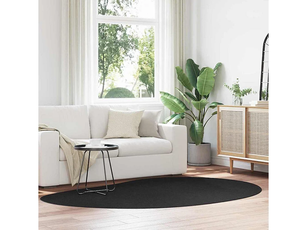 Tapis Noir 160 x 230 cm Polyester