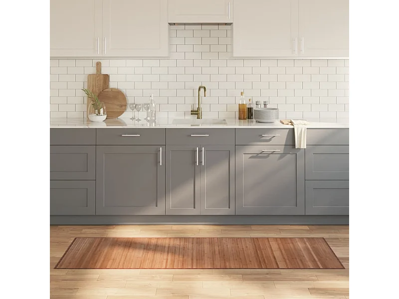 Natuurlijk rechthoekig tapijt 60x200 cm bamboe