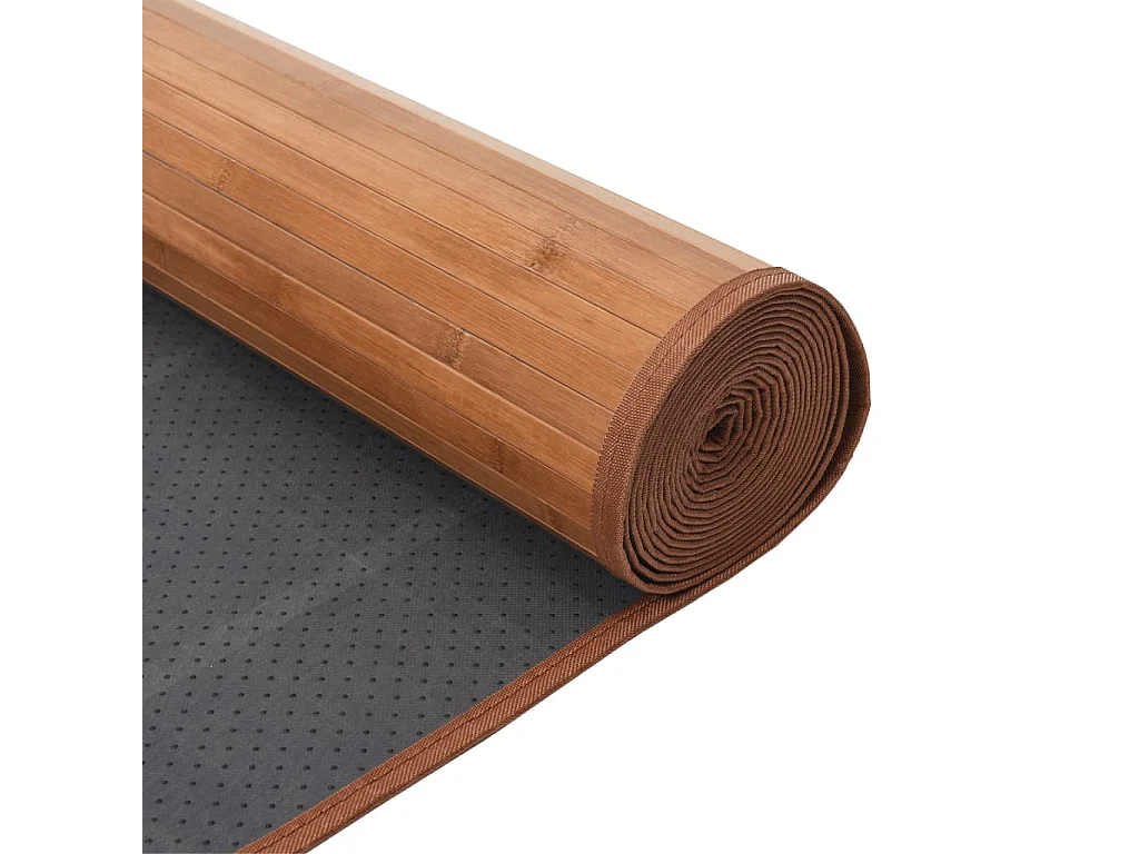 Tapis rectangulaire naturel 60x200 cm bambou