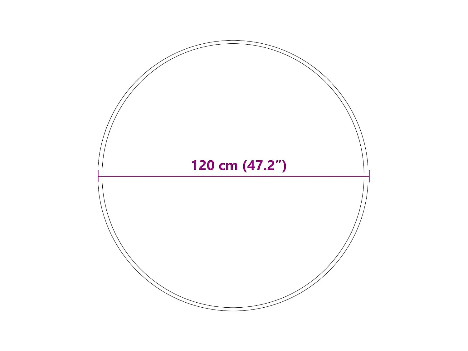 Tapis Marron 120 x 120 cm Polypropylène