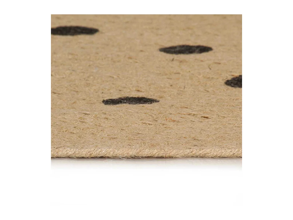 Tappeto in juta fatto a mano con stampa a pois, 90 cm