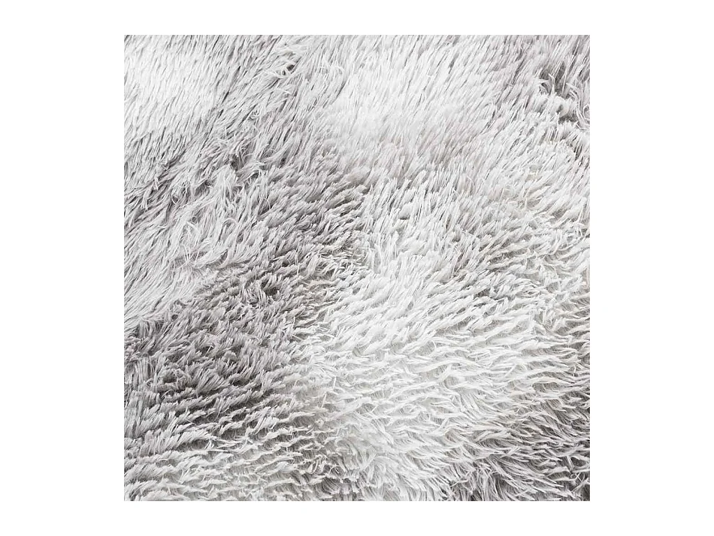 Tapis Shaggy à poils longs NAVARRA gris argenté 160x160 cm