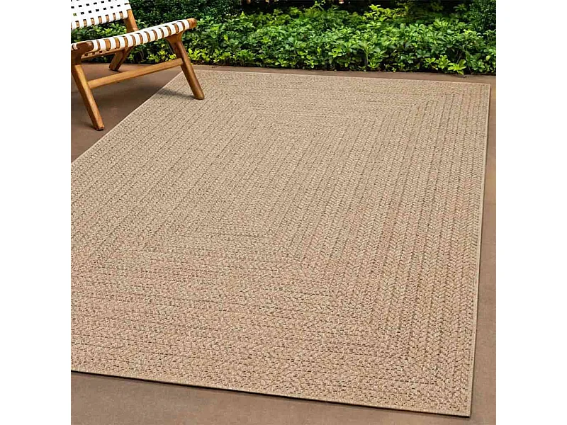 ZIZUR Teppich 240x340 cm Juteoptik Indoor und Outdoor