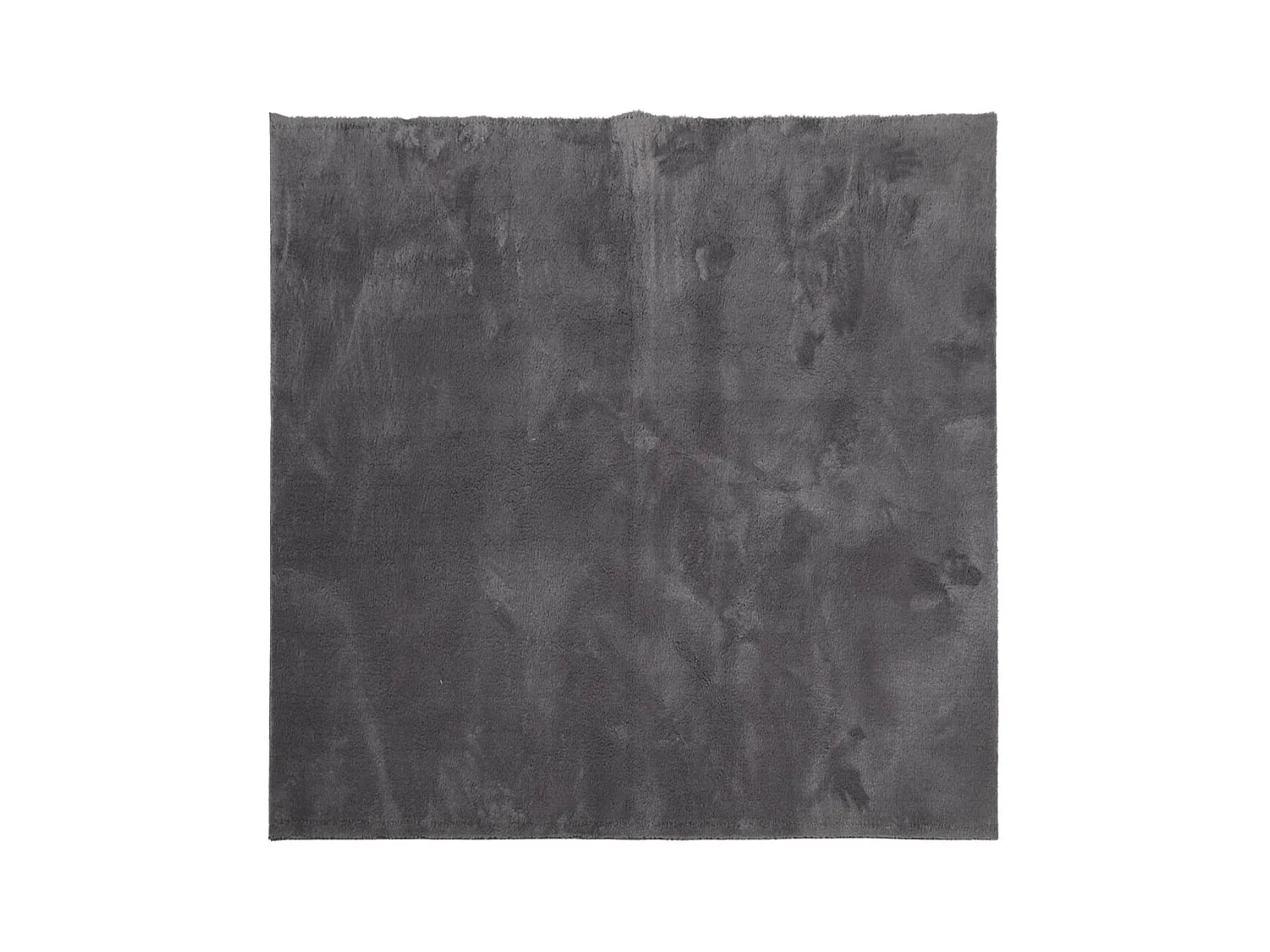 Tapis HUARTE à poils courts doux lavable anthracite 200x200 cm