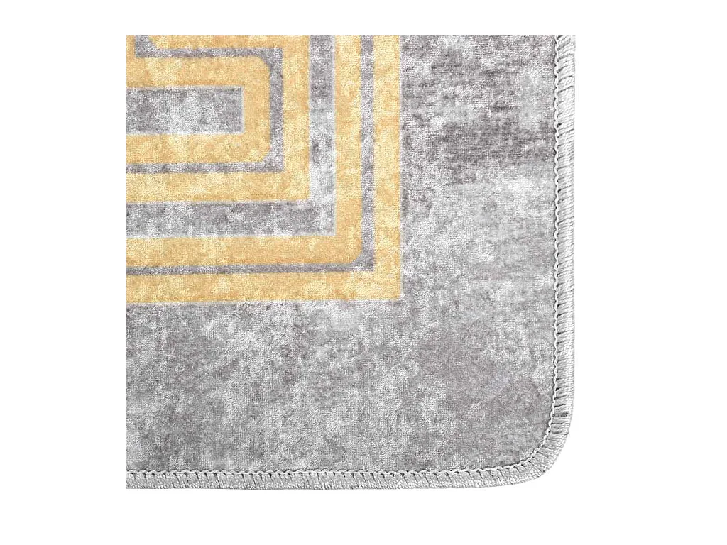 Tapis lavable antidérapant 160x230 cm gris