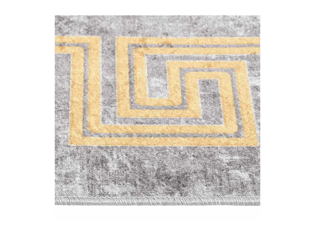 Tapis lavable antidérapant 160x230 cm gris