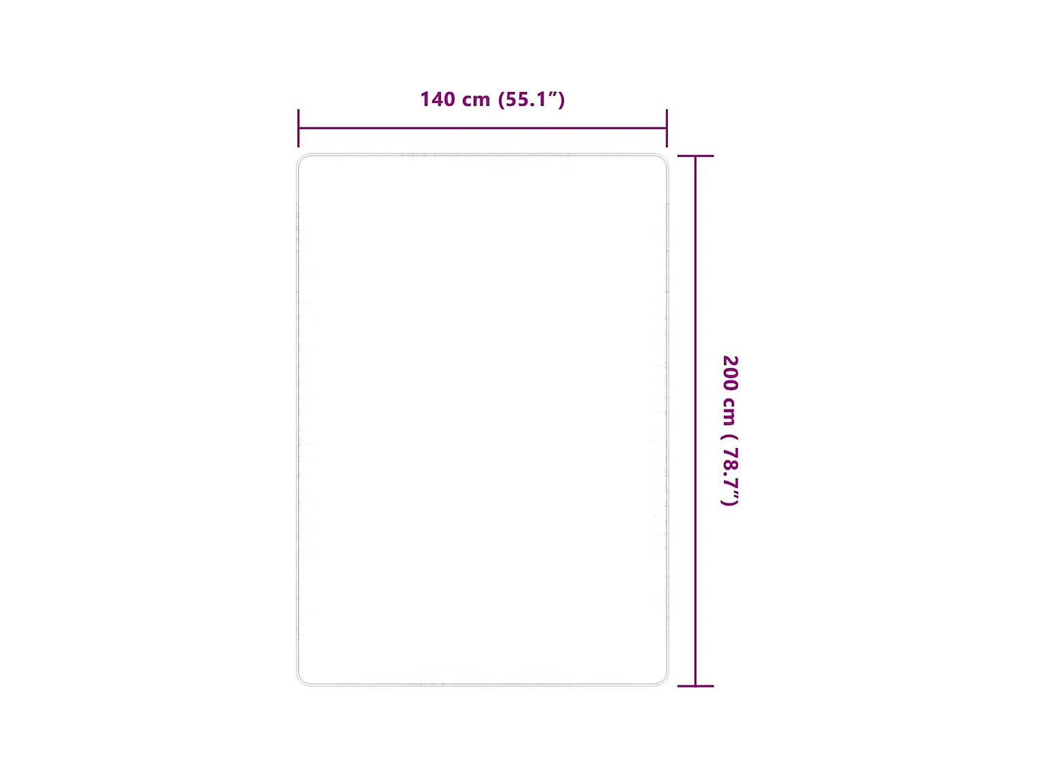 Jute vloerkleed met latex rug 140x200 cm Naturel