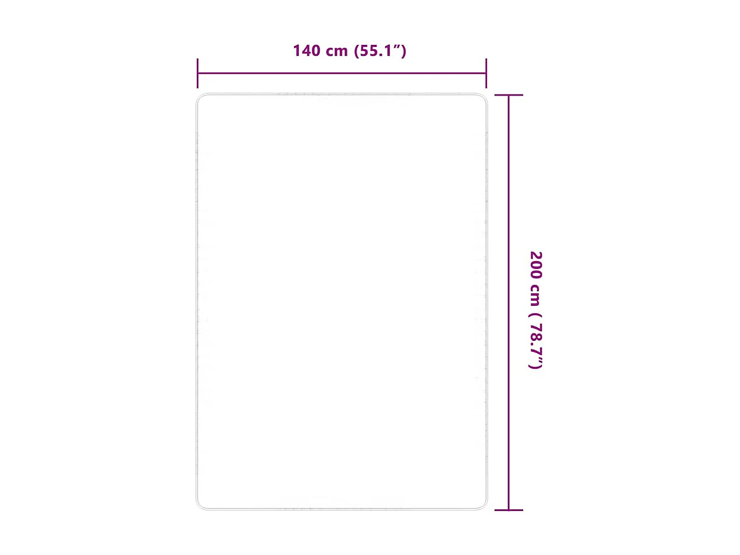 Tappeto in juta con retro in lattice 140x200 cm Naturale