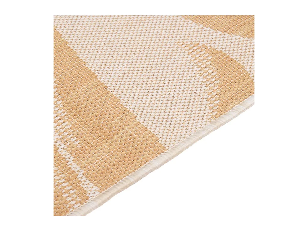 Buiten platgeweven vloerkleed 200x280 cm bladmotief