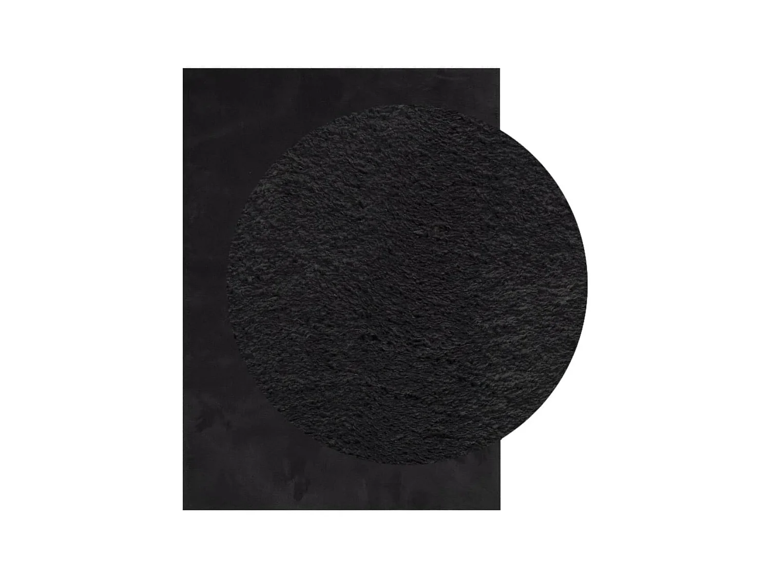 HUARTE zacht en wasbaar laagpolig vloerkleed zwart 240x340 cm