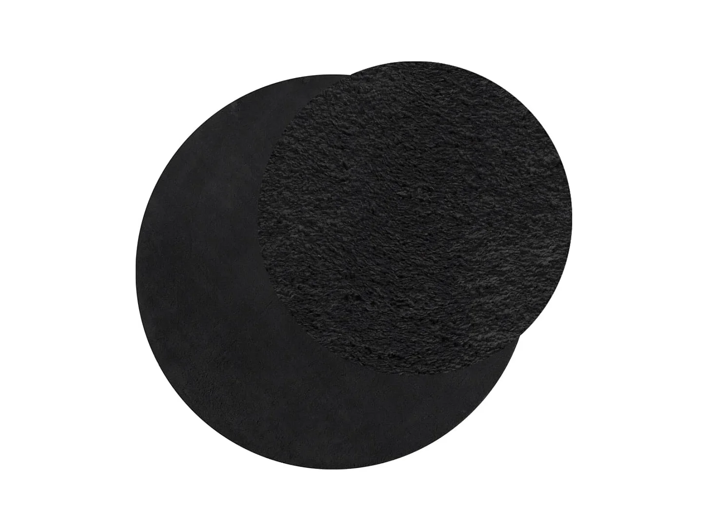 Tapis HUARTE à poils courts doux et lavable noir Ø 200 cm