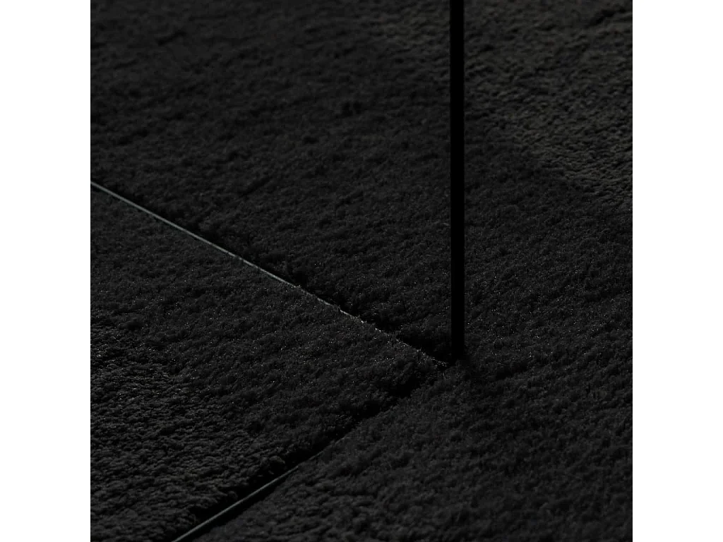 Tapis HUARTE à poils courts doux et lavable noir Ø 200 cm