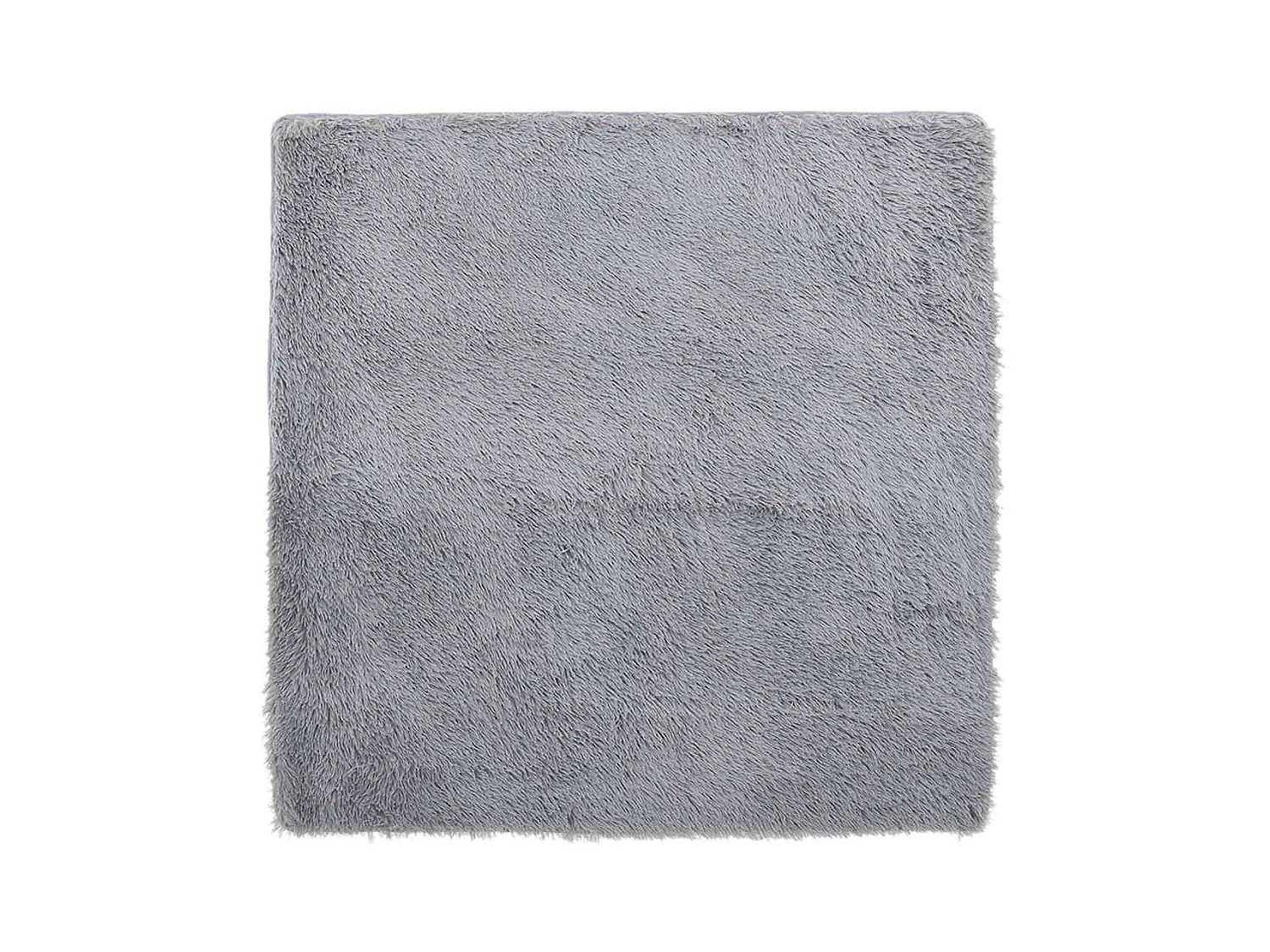Tapis Shaggy à poils longs NAVARRA gris clair 160x160 cm