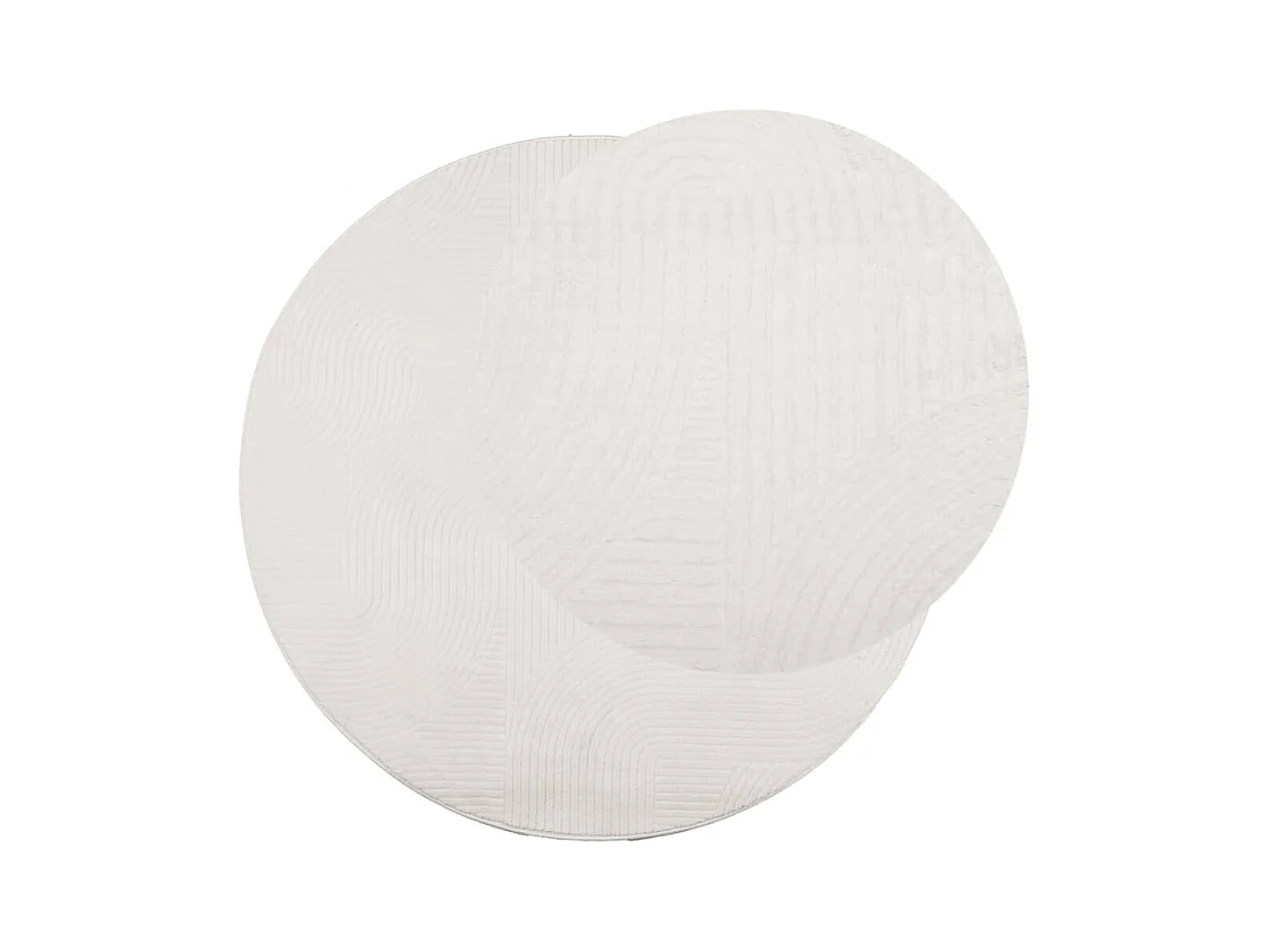 Tappeto a pelo corto IZA, stile scandinavo, crema, Ø 80 cm