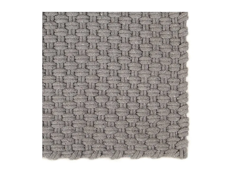 Tappeto rettangolare Grigio 160x230 cm Cotone