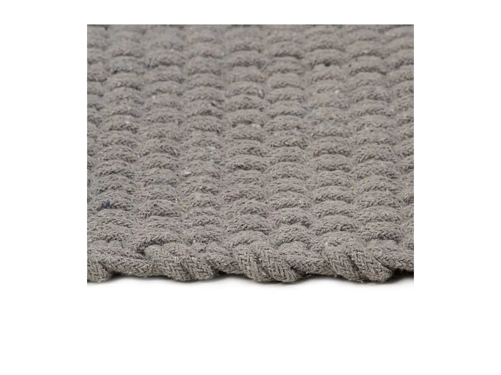 Tappeto rettangolare Grigio 160x230 cm Cotone