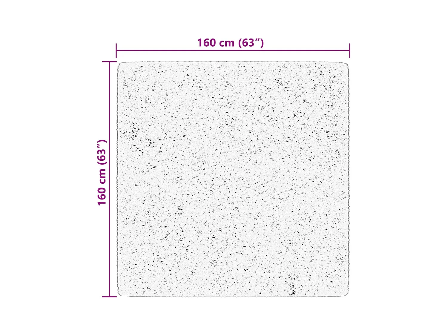 Alfombra HUARTE de pelo corto suave y lavable azul 160x160 cm