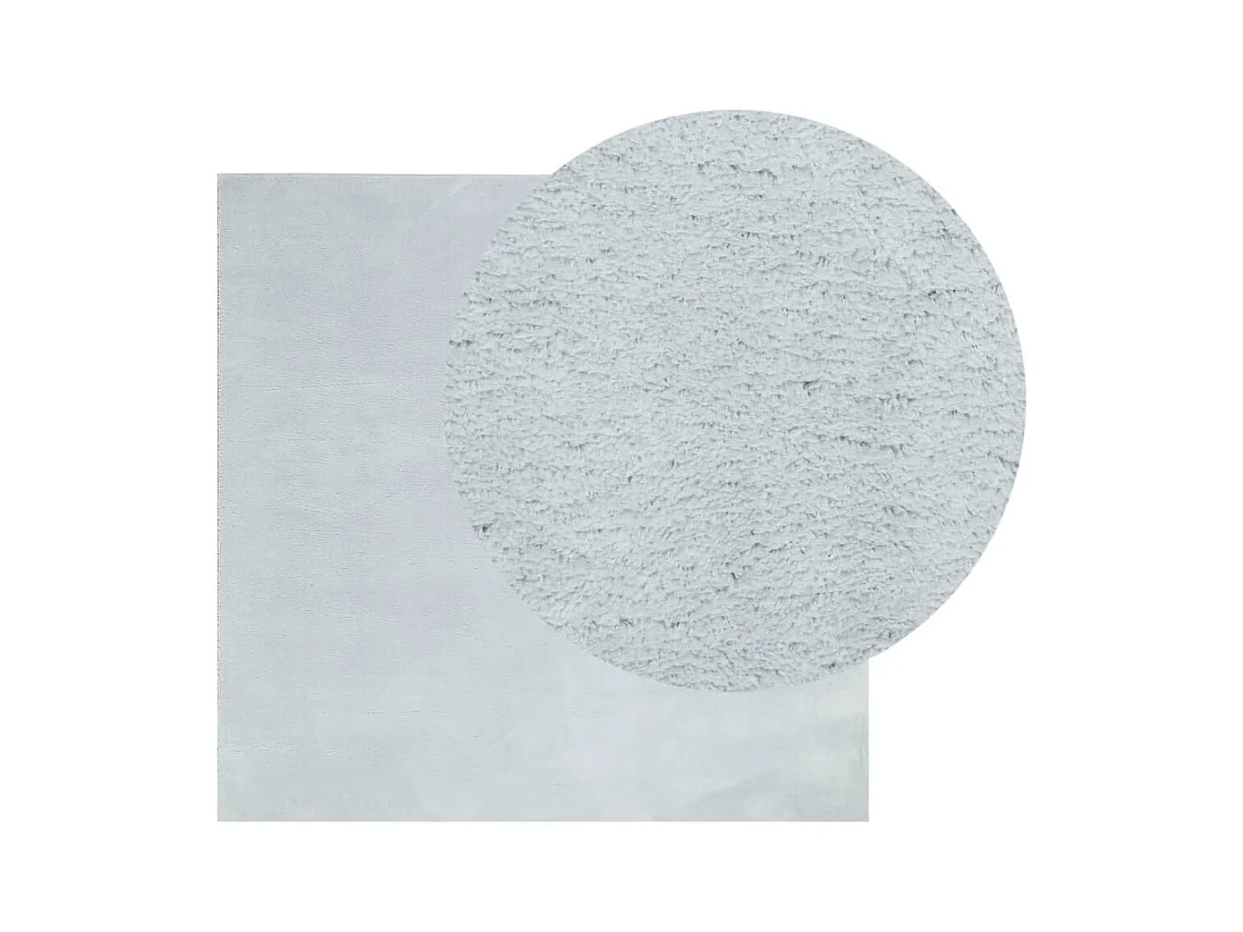 Alfombra HUARTE de pelo corto suave y lavable azul 160x160 cm