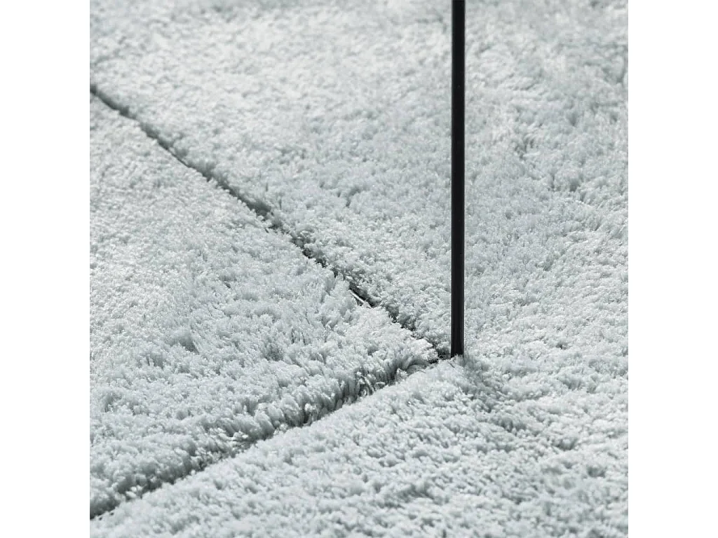 Alfombra HUARTE de pelo corto suave y lavable azul 160x160 cm